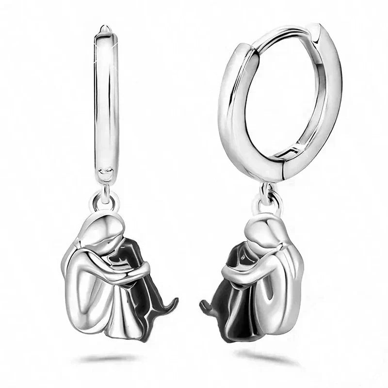 Ginny™ - Boucles d’Oreilles Icône Chien (Fermoir Rond)
